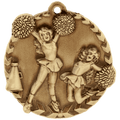 Antique Gold 1 3/4" Cheer Millennium Medal