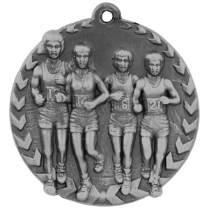 Antique Silver 1 3/4" Cross Country Millennium Medal