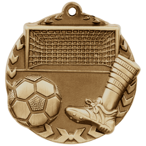 Antique Gold 1 3/4" Soccer Millennium Medal