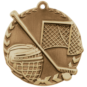 Antique Gold 1 3/4" Hockey Millennium Medal