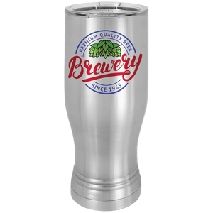 Stainless Steel Sublimatable 20 oz. Polar Camel Pilsner with Clear Lid