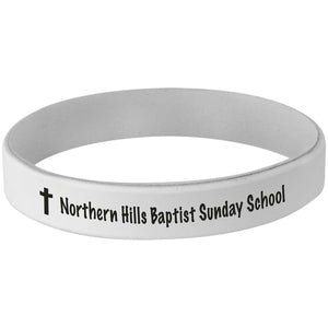 White/Black 3 3/4" Laserable Bracelet