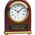 4" x 5" Rosewood Piano Finish Arch Desk Clock