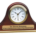 7 1/2" x 4 1/2" Rosewood Piano Finish Mantel Desk Clock