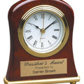 4 1/2" x 5" Rosewood Piano Finish Bell Shaped Desk Clock