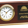 7 1/2" x 4" Rosewood Piano Finish Horizontal Desk Clock