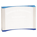 Blue 5" x 3 1/2" 1" Thick Acrylic Crescent