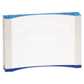 Blue 7" x 4 1/2" 1" Thick Acrylic Crescent