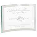7" x 5" x 3/8" Jade Glass Crescent