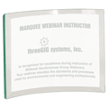 8" x 6" x 3/8" Jade Glass Crescent