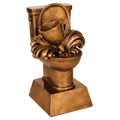 6" Antique Gold Toilet Loser Resin