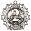2 1/4" Antique Silver 2nd Place Ten Star Medal