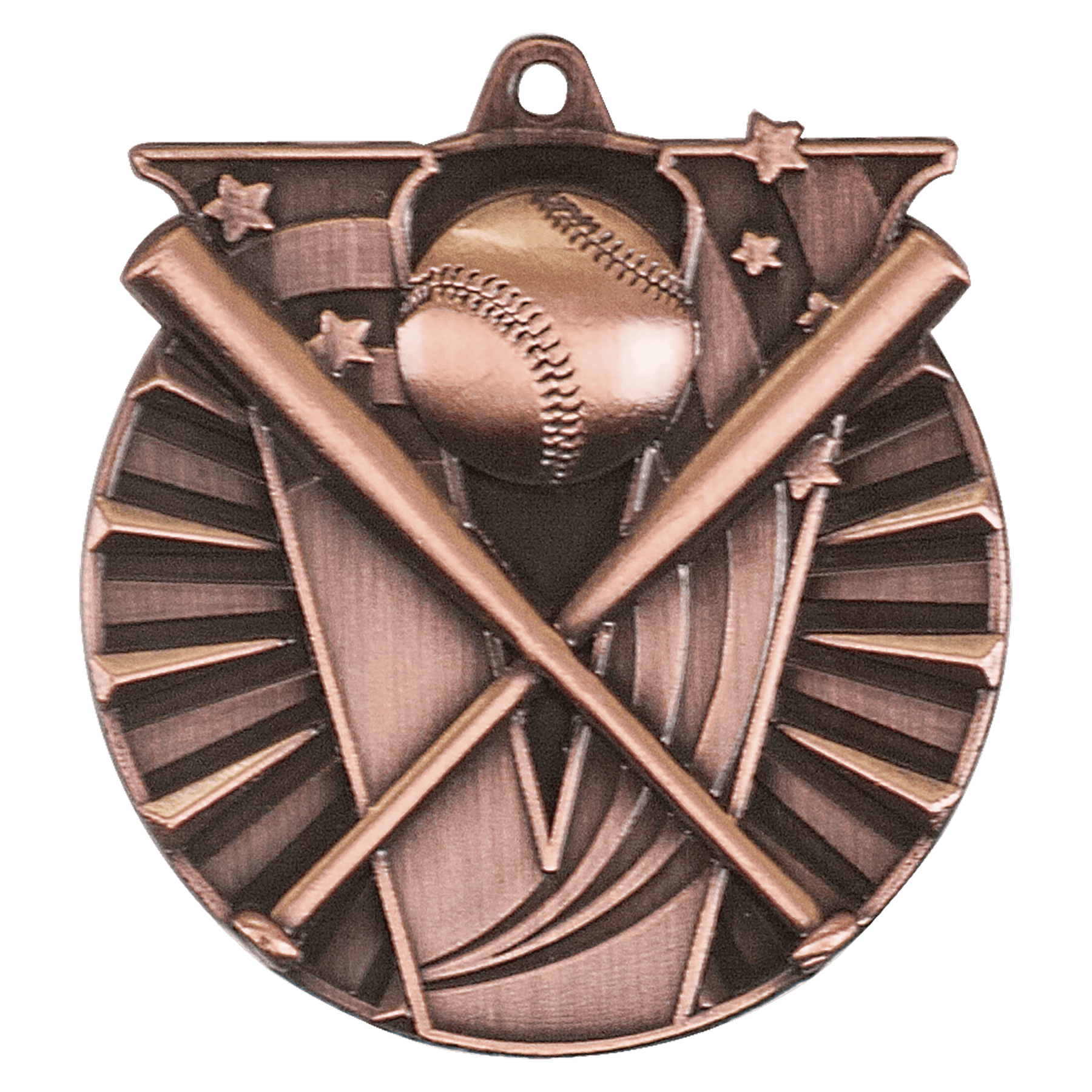 Antique Bronze 2" Baseball/Softball Victory Medal