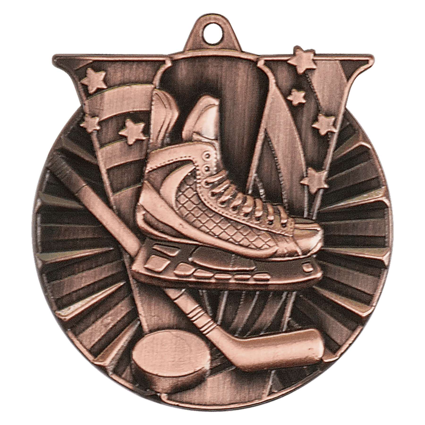 Antique Bronze 2" Hockey Victory Medal