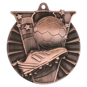 Antique Bronze 2" Soccer Victory Medal