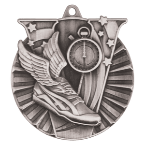 Antique Silver 2" Track Victory Medal