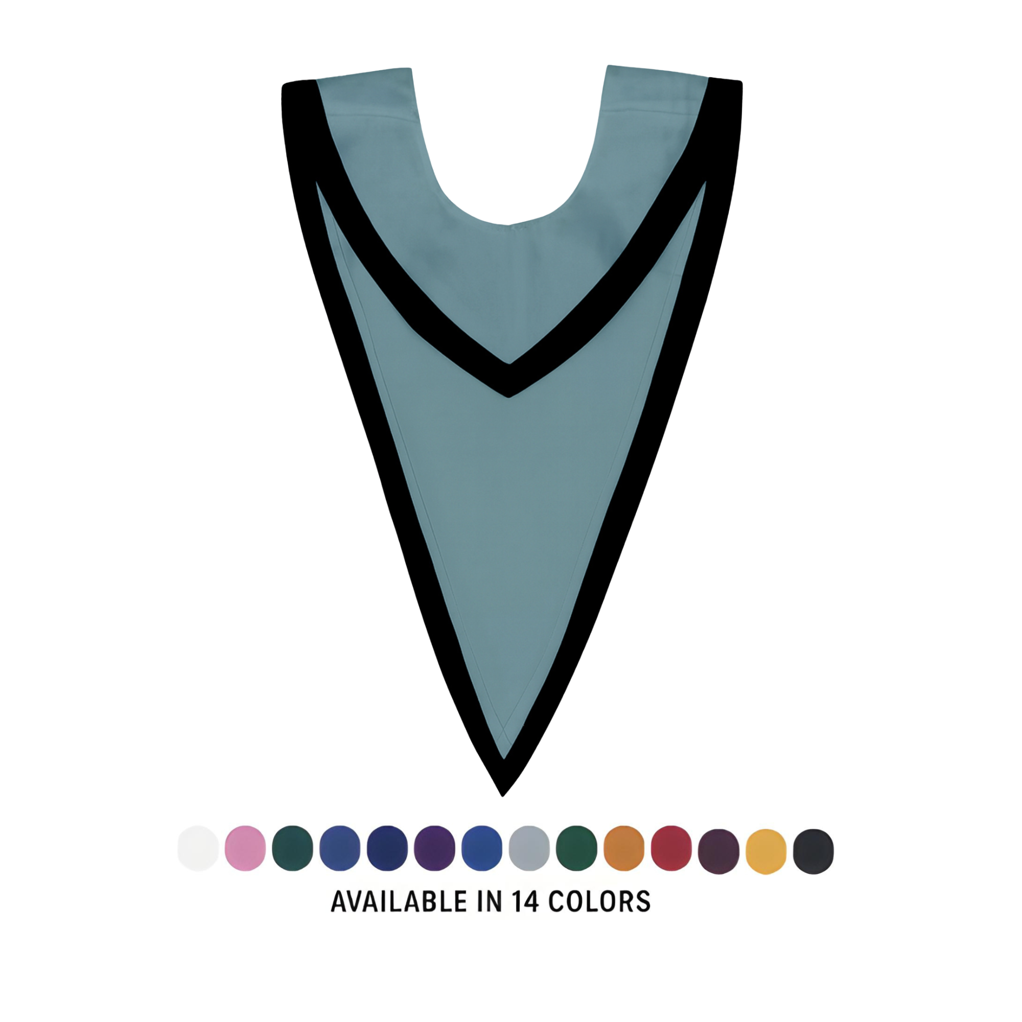 Single Ply V Stole with Ribbon