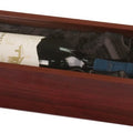 Rosewood Finish Wine Box with Clear Acrylic Lid