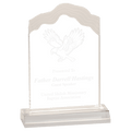 Clear 4 1/2" x 7" Cap Edge Acrylic with 5 1/2" Base