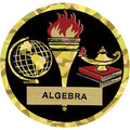 2 Inch in Diameter Round Algebra Themed Insert with Mylar Detailing