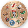 2 Inch in Diameter Round Metal Litho-Print All Sports Medallion Insert