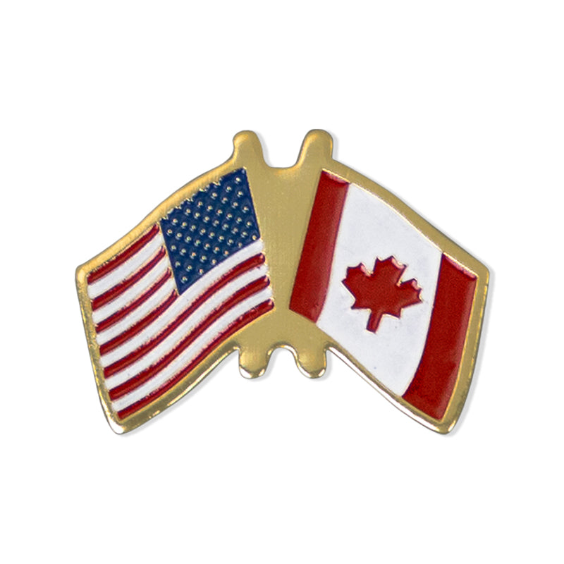 AMERICAN CANADIAN FLAG PIN