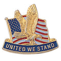 AMERICAN FLAG & EAGLE PIN