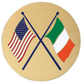 AMERICAN & IRISH FLAGS, 2 INCH ETCHED ENAMELED