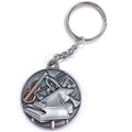 ANTIQUE FINISHED MUSIC PEWTER KEY CHAIN