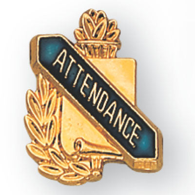 ATTENDANCE PIN BLUE ENAMEL