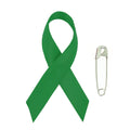 Awareness Ribbon Organ Donation/Environmentalist/Mental Illness 2-1/4 INCH x 1-1/4 INCH with Safety Pin