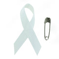 Awareness Ribbon Peace, Right To Life/Pro-Life, Innocence 2-1/4 INCH x 1-1/4 INCH  with Safety Pin