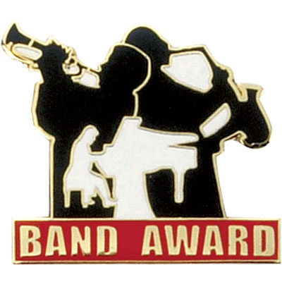 BAND AWARD PIN ENAMELLED