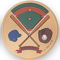 2 Inch in Diameter Round Metal Litho-Print Baseball Medallion Insert