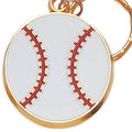 BASEBALL ENAMELED KEYRING, BAGGED