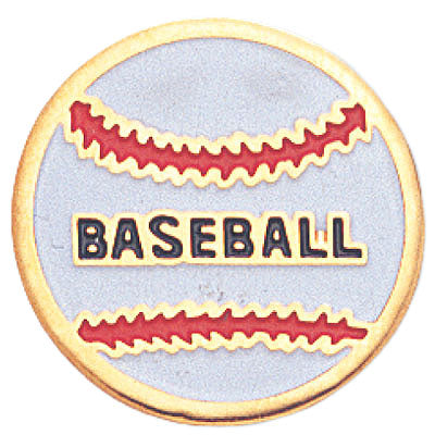 BASEBALL ENAMELED PIN GOLD