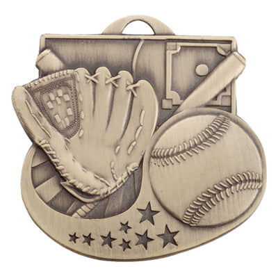 BASEBALL MEDAL - MULTIPLE COLORS