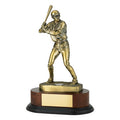 BASEBALL TROPHY, 11-3/4 INCH, ELECTROPLATED IN ANTIQUE BRASS