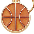 BASKETBALL ENAMELED KEYRING, BAGGED