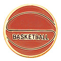 BASKETBALL ENAMELED PIN GOLD