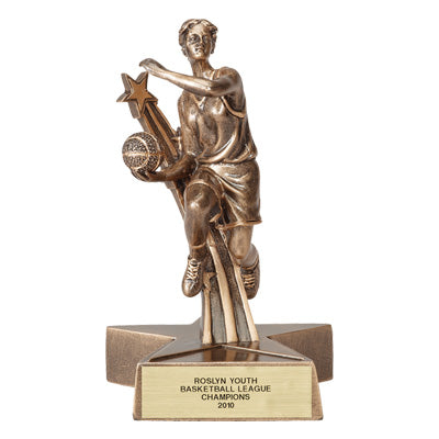 BASKETBALL FEMALE RESIN  TROPHY - NO PLATE