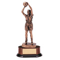 BASKETBALL FEMALE TROPHY, 14 INCH, ELECTROPLATED