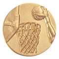 1-Inch in Diameter Round Metal Basketball Medallion Insert in Multiple Colors