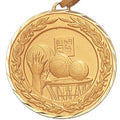2 Inch Die-Struck Basketball Themed Medal in Gold or Silver