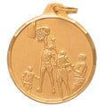1-1/4 Inch Die-Struck Mens Basketball Medal in Gold, Silver, or Bronze