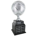 BASKETBALL PERPETUAL TROPHY, HEIGHT 20 INCHES, 9 INCH SILVER BALL