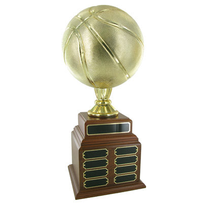 BASKETBALL PERPETUAL TROPHY - 32 NAME PLATES