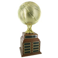 BASKETBALL PERPETUAL TROPHY, HEIGHT 20 INCHES, 9 INCH GOLD BALL