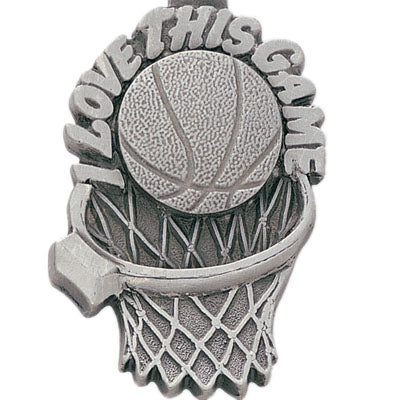 BASKETBALL PEWTER KEY CHAIN