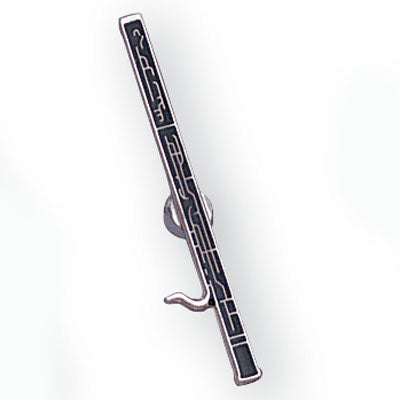 BASSON PIN ENAMELED SILVER